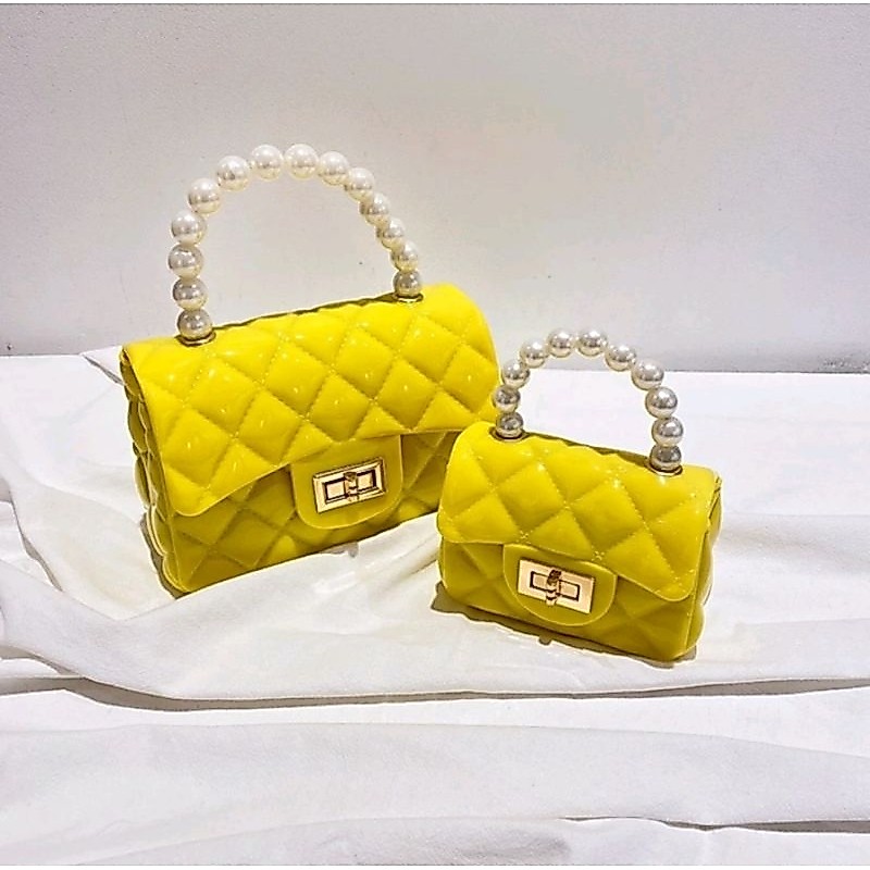 tas jelly mini / tas jelly mutiara muat hp versi besar / tas jelly
