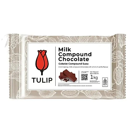 Tulip Chocolate Compound Milk 1kg / Tulip Chocolate Compound Dark 1kg
