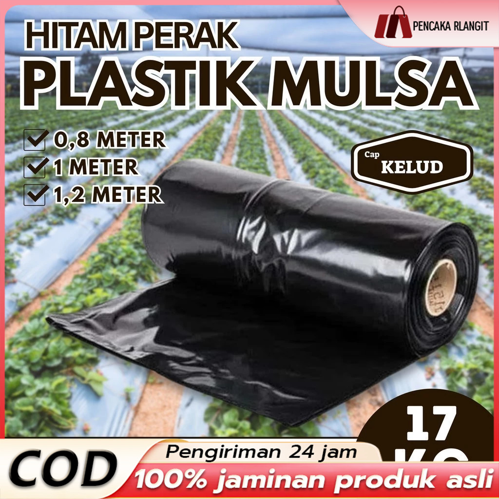 Per Roll Mulsa Hitam Perak Lebar 60cm-120cm/ PLASTIK MULSA ( 1 ROLL ) panjang 250 meter * Lebar 120c