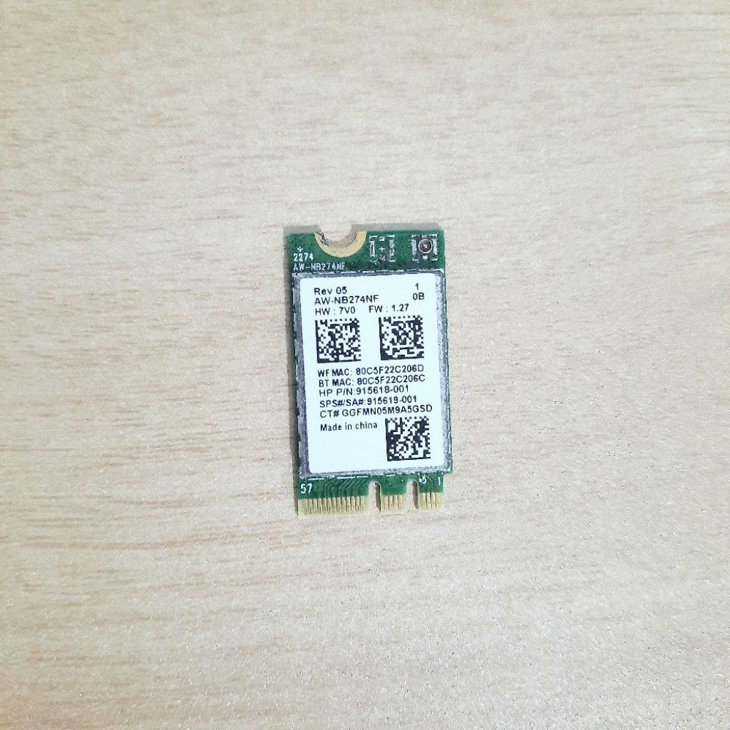 Wifi card Hp 14-bs Hp 14-bw Hp 240 G6 Normal Tested Seken Original [ Wifi Card Second ]
