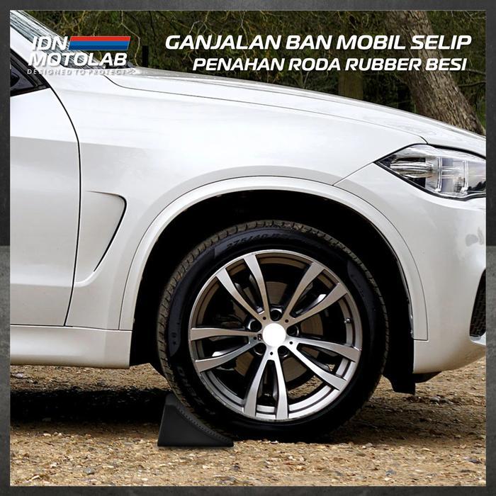 Ganjalan Ban Mobil Penahan Roda Rubber Wheel Parking Chock - Tanpa Besi terlaris