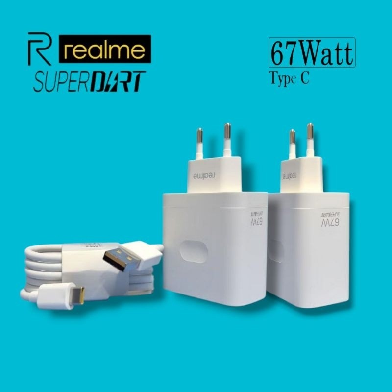 New Pengisian 10-30Menit Charger Casan Relmi 67W Original SUPERDART TYPE C Pengiriman Gratis