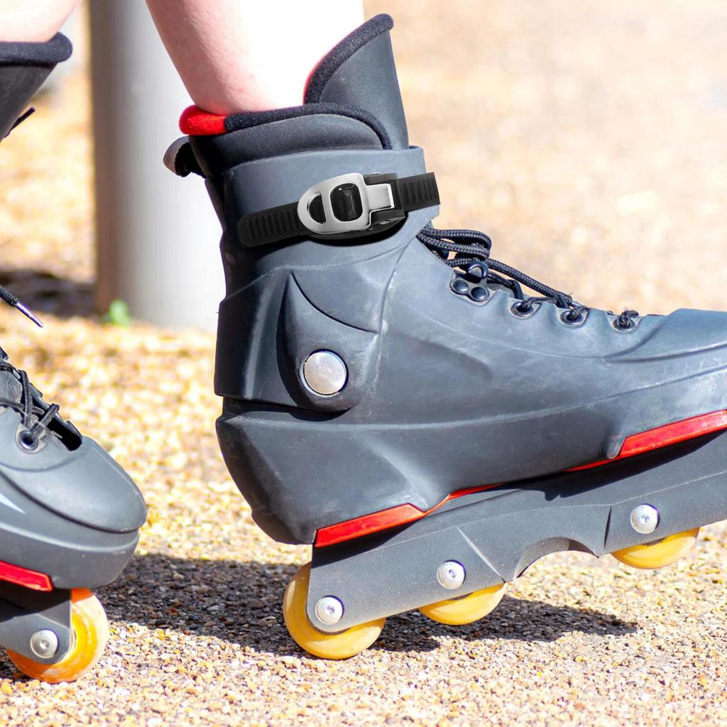 2Pcs Universal Skate Buckle Roller Skates fasterner Buckle Strap Roller Skate Strap Durable Inline R