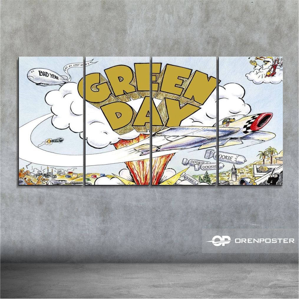Poster Dinding Dookie Green Day (Vinyl) Jual green day album Vintage Green Day Dookie Album Cover