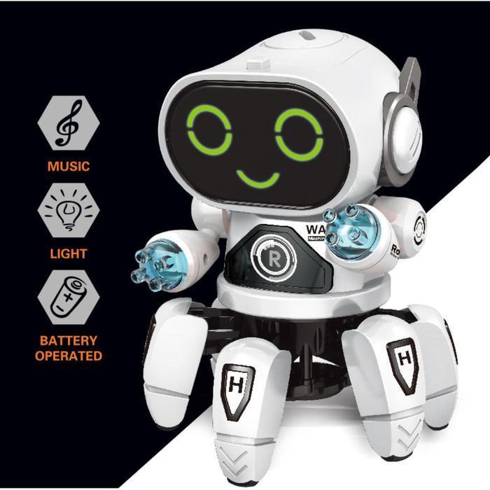 Robot AI Emo Pet Mainan Robot Anak Lucu Dancing Music Colorful Light