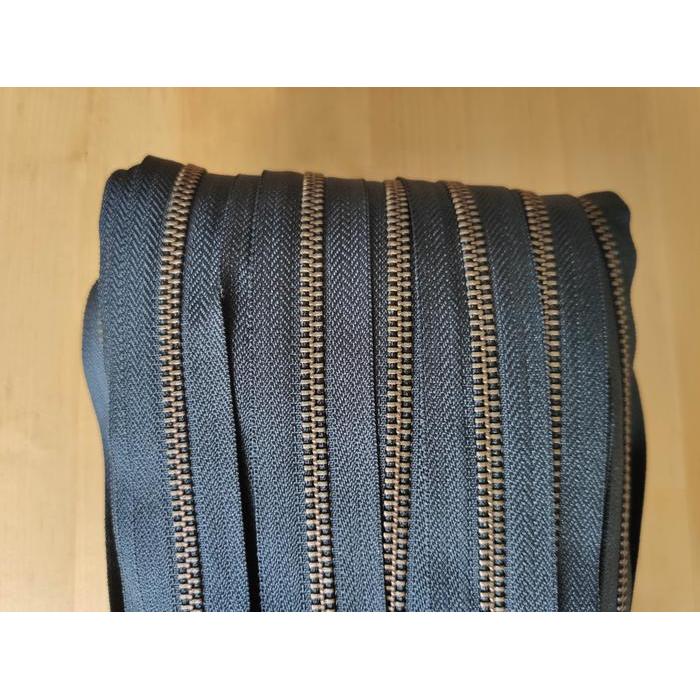 YKK zipper ritsleting resleting besi no 5 dua arah ATG Bakar meteran - Hitam