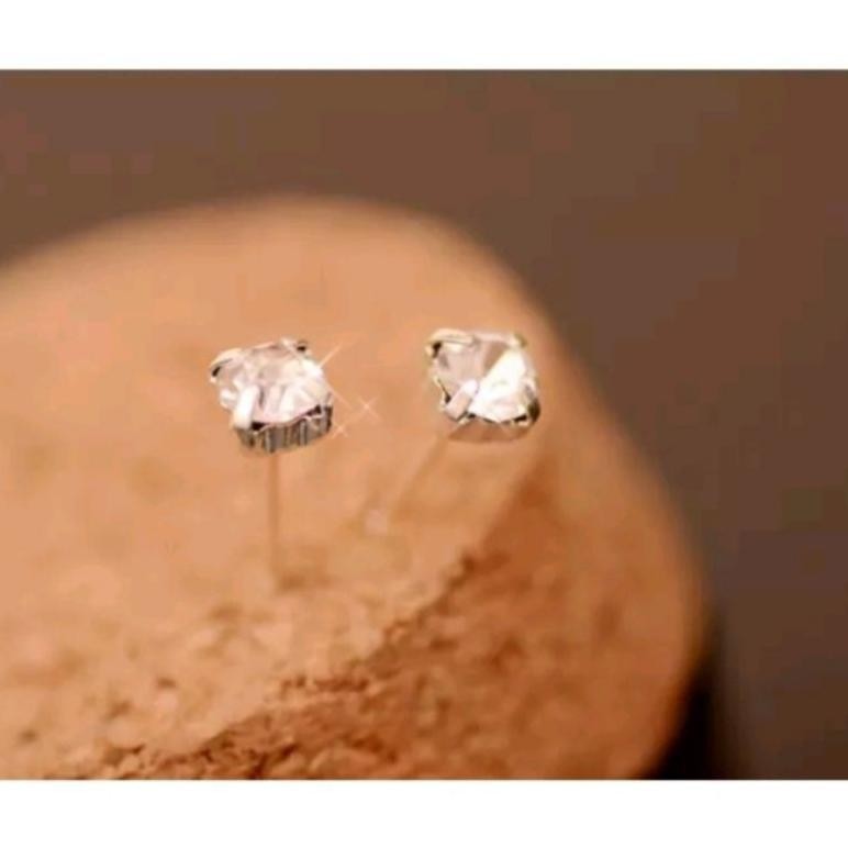 RECOMMENDED Anting tusuk branded motif berlian lapis emas/perak ( harga termurah )