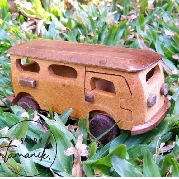 TERBARU MINIATUR MOBIL VW COMBI KAYU
