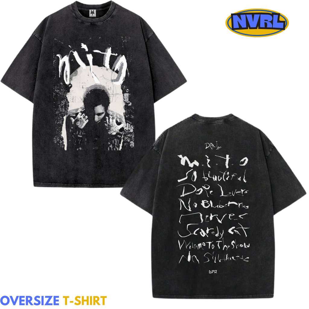 Nvrl merch Kaos oversize dpr ian mito washed washing vintage tee