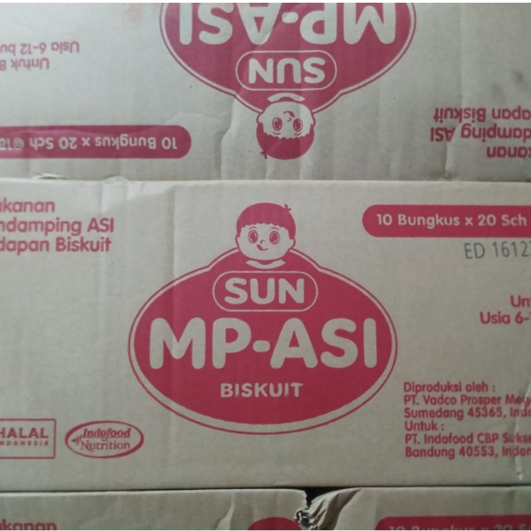 BISKUIT SUN MP-ASI BISKUIT BAYI 1 DUS ISI 200 SACHET