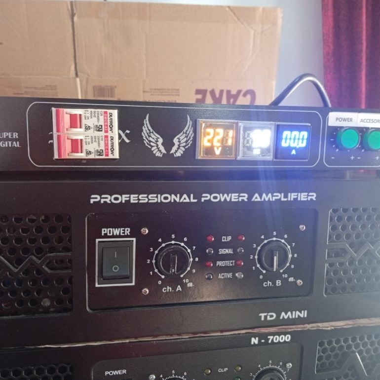 Panel listrik/genset 1 phase digital volt, hz dan amper