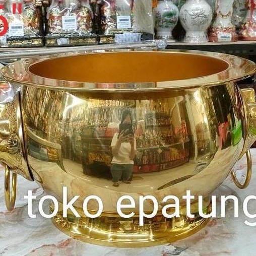 hio lo hiolo kuningan kepala singa 16 "