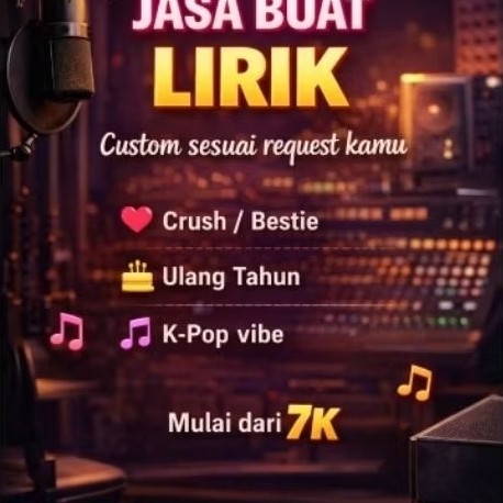 jasa bikin lirik lagu kpop/pop (bukan lagu, hanya liriknya)