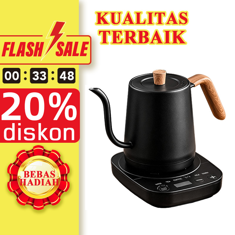 Lahome Teko Listrik Kopi Pemanas Air Leher Angsa Portable Kettle Kopi Teh Alat Termometer Kontrol Di