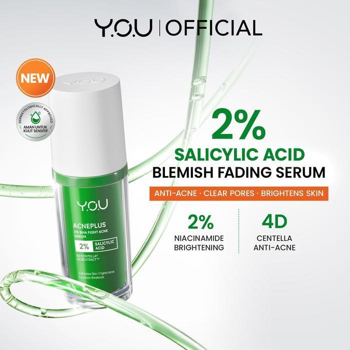 YOU AcnePlus 2% BHA Fight Acne Serum | Serum Jerawat | Kulit Berminyak Berjerawat | Salicylic Acid S