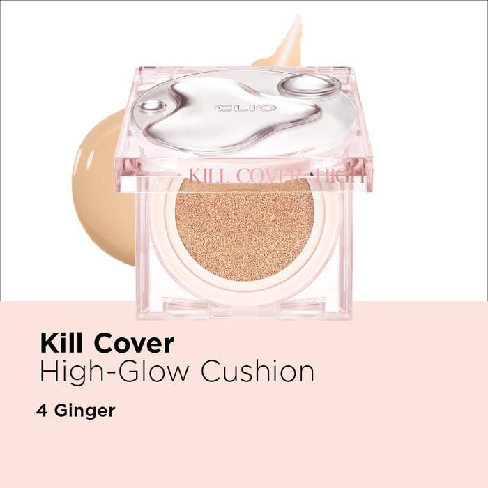 CLIO Kill Cover High Glow Cushion SPF 50+, PA++++ (FREE REFILL) - 4 Ginger