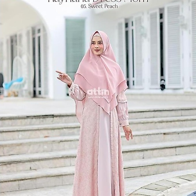ATTIN RAYHANA - Gamis Dress Wanita Couple Pasangan Kemko Rayyan