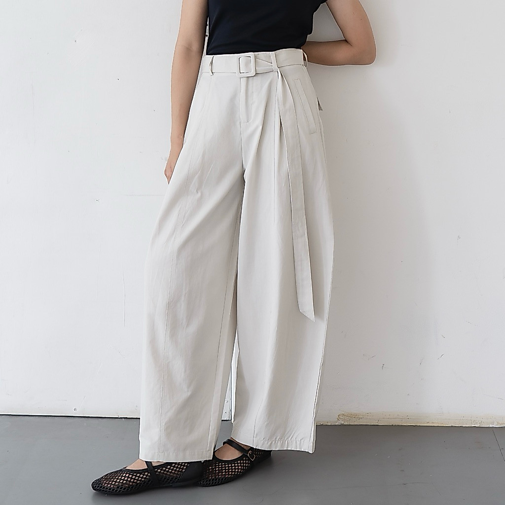 SABLE BARREL PANTS / Celana Barrel / Barrel Pants with belt highwaist