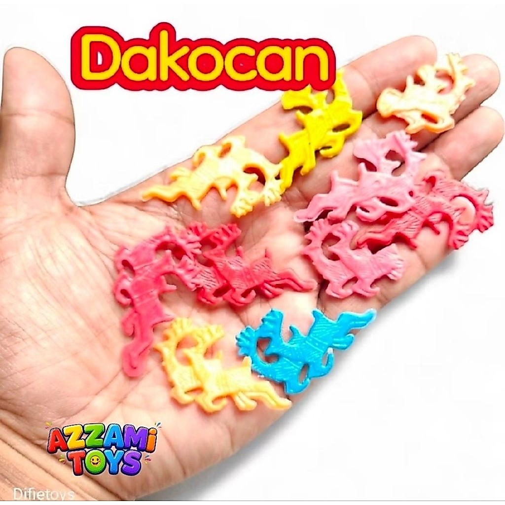 Mainan Jadul Dakocan Klasik 100 Gram - Isi ±100 pcs Mainan Tradisional 90an Murah Warna Warni Dakoca