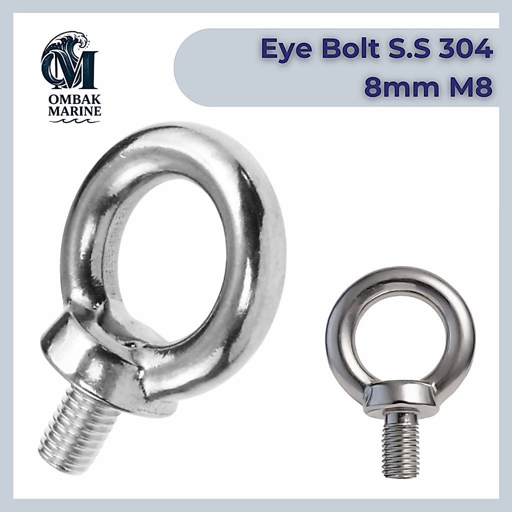 Eye Bolt SS 304 M8 / Mata Baut Stainless M8 / Eyebolt SS 304 M8