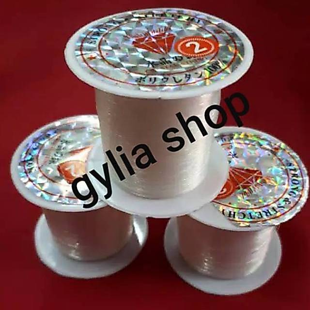 Benang Andaria / Benang Nylon Gulungan Kecil / Benang Bening untuk Payet dan lubang kancing