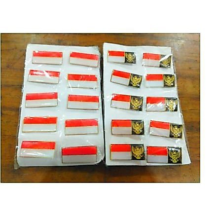 [PRAMUKA] - PIN BENDERA MERAH PUTIH / PIN GARUDA MERAH PUTIH