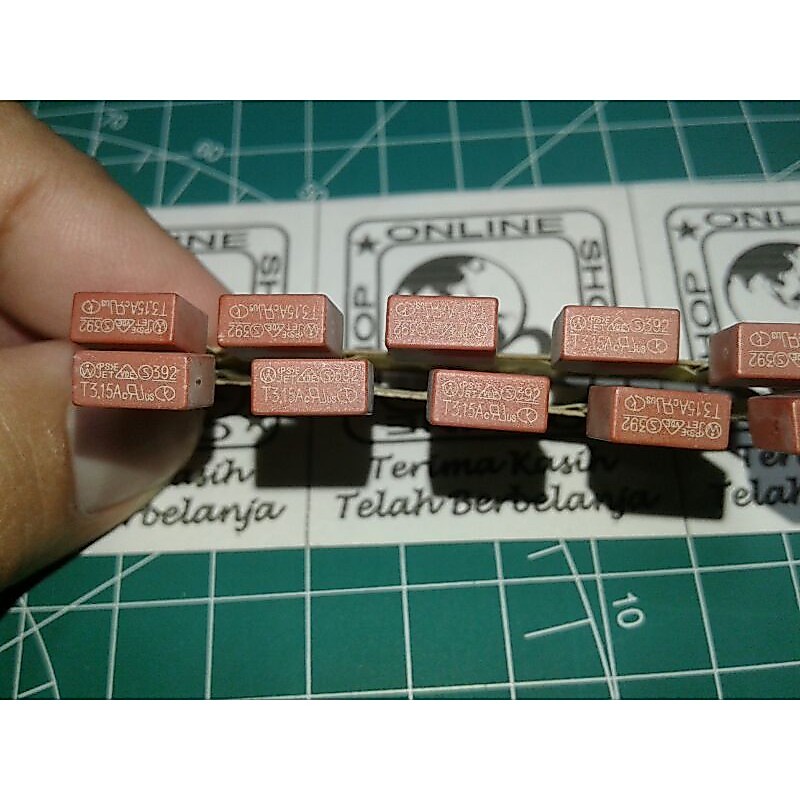 Mikro fuse T3.15 Sekering 3,15 A slow blown sekring kotak fuse 250v