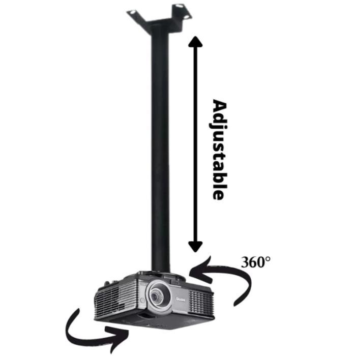 Bracket Braket Proyektor Gantung 1 Meter Adjustable 360° Ceiling Mount Projector Gantung Infocus Bes