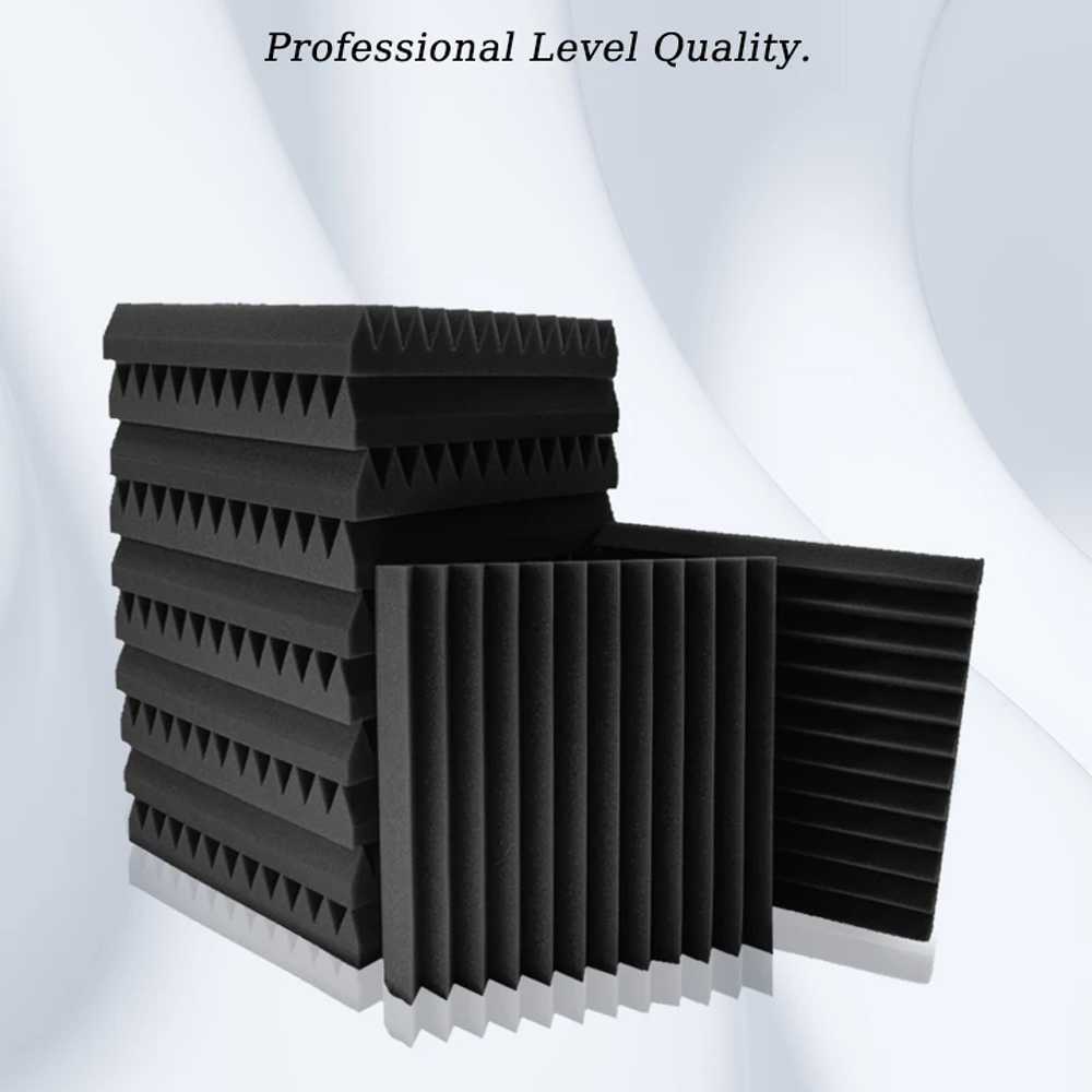 COD 12 Pcs Wallpaper Busa Foam Zigzag Peredam Suara Tempel Dinding Ruangan Kamar Tidur Studio Rekama