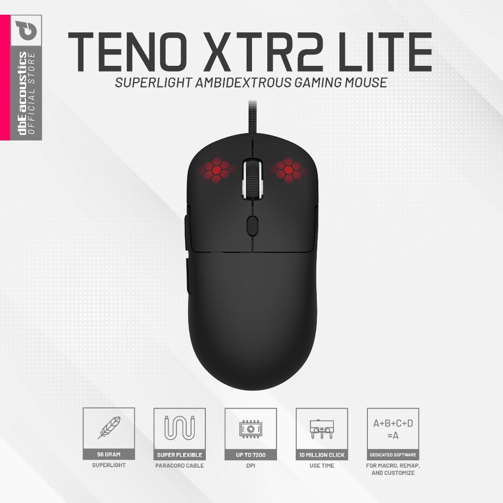 (Orion best) dbE TENO XTR2 Lite Gaming Mouse Ringan