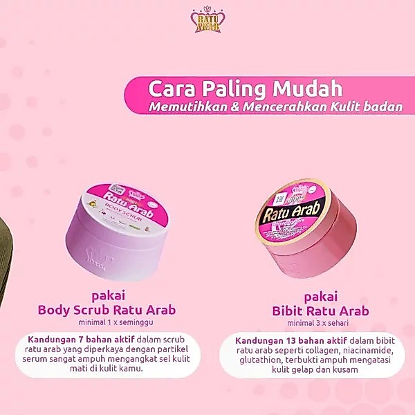 100% ORIGINAL BIBIT RATU ARAB BPOM BODY LOTION PEMUTIH BADAN / LULUR RATU KEMASAAN TERBARU