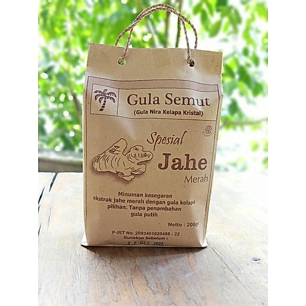 Gula Semut Jahe Merah Paperbag 200g/Bubuk/Gula Kelapa