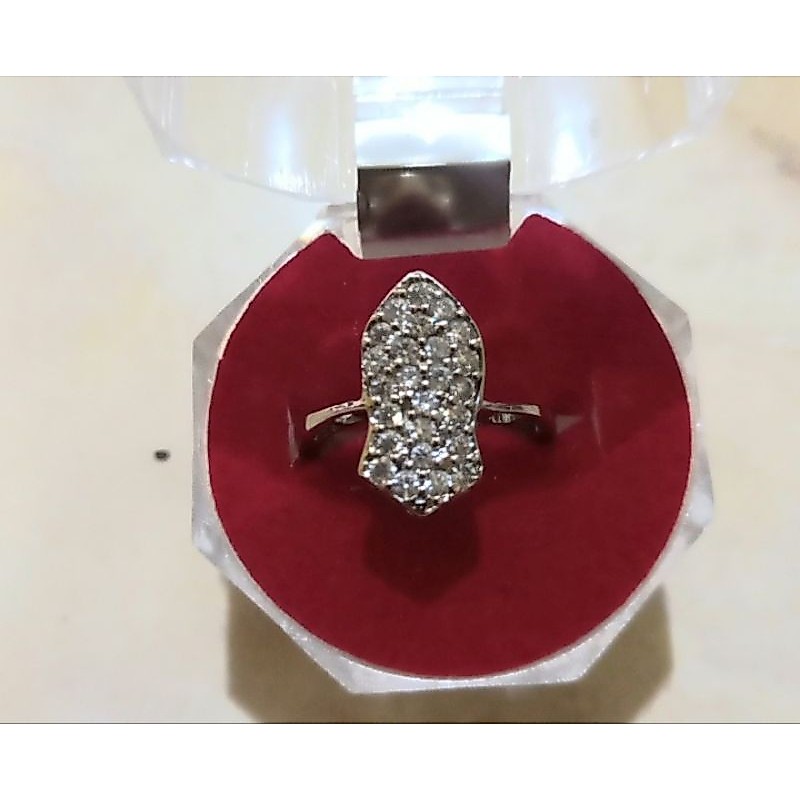 cincin terompah wanita/permata zirconia