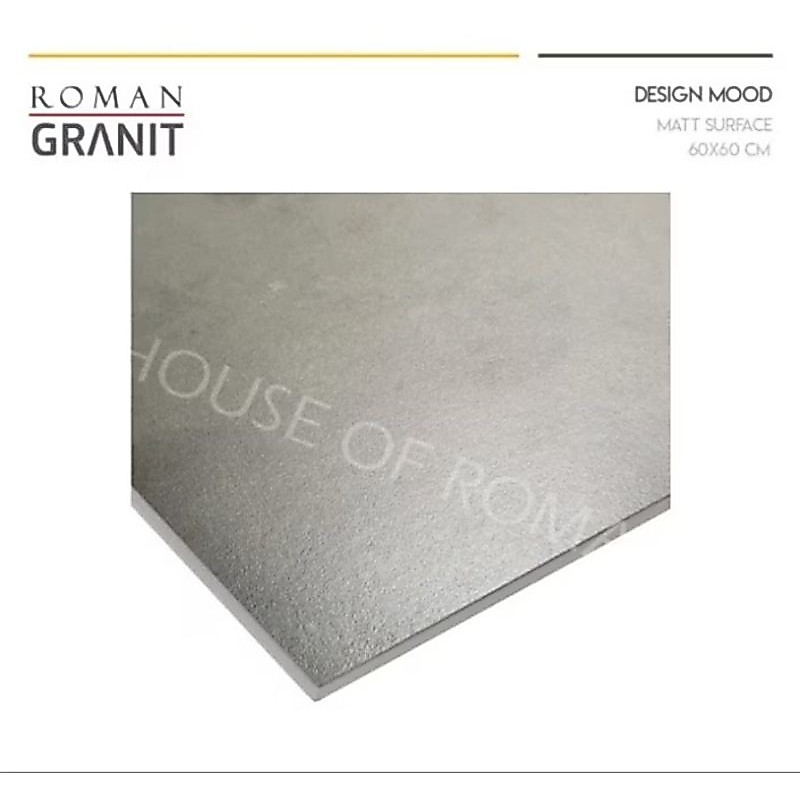 Roman Granit 60x60 dPortland Grey Lantai Dinding Abu Unfinished Matt Style/ GT602035R dPortland Grey