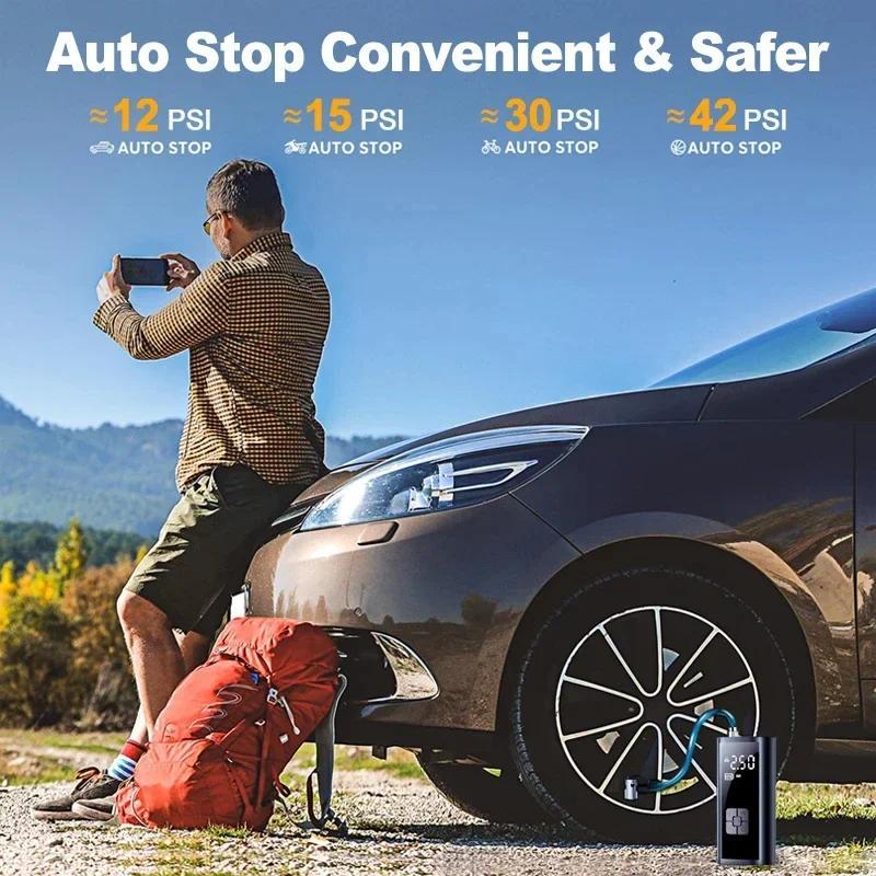 EAFC Portable Tire Inflator Reargeable Electric Inflator For Car Bicycle gital Air Compressor Footba