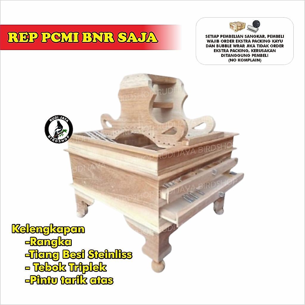 SANGKAR PCMI PLECI AMBRUKAN LENGKAP 1 SET MODEL REPLIKA BNR DIRAKIT SENDIRI BURUNG SOGON PRENJAK