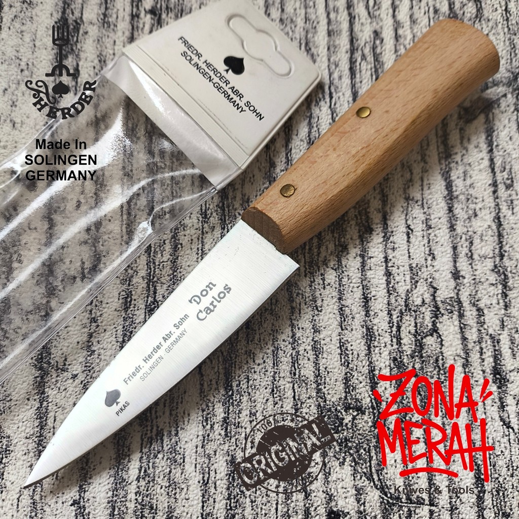 kitchen knife pisau dapur F. Herder cap garpu don carlos 10 cm original solingen germany 0272-10