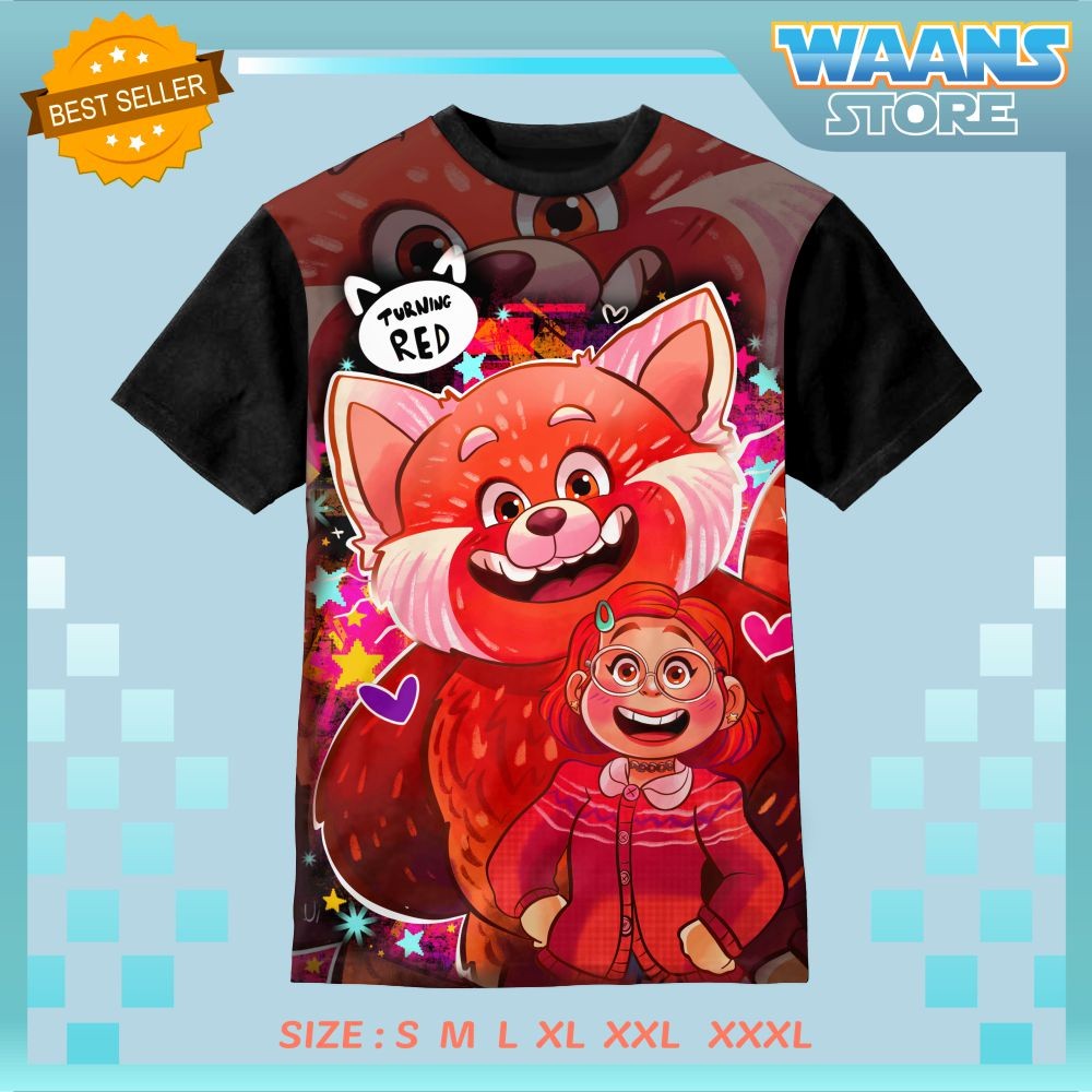 Kaos Baju Anak Disney pixar turning redMeilin Lee