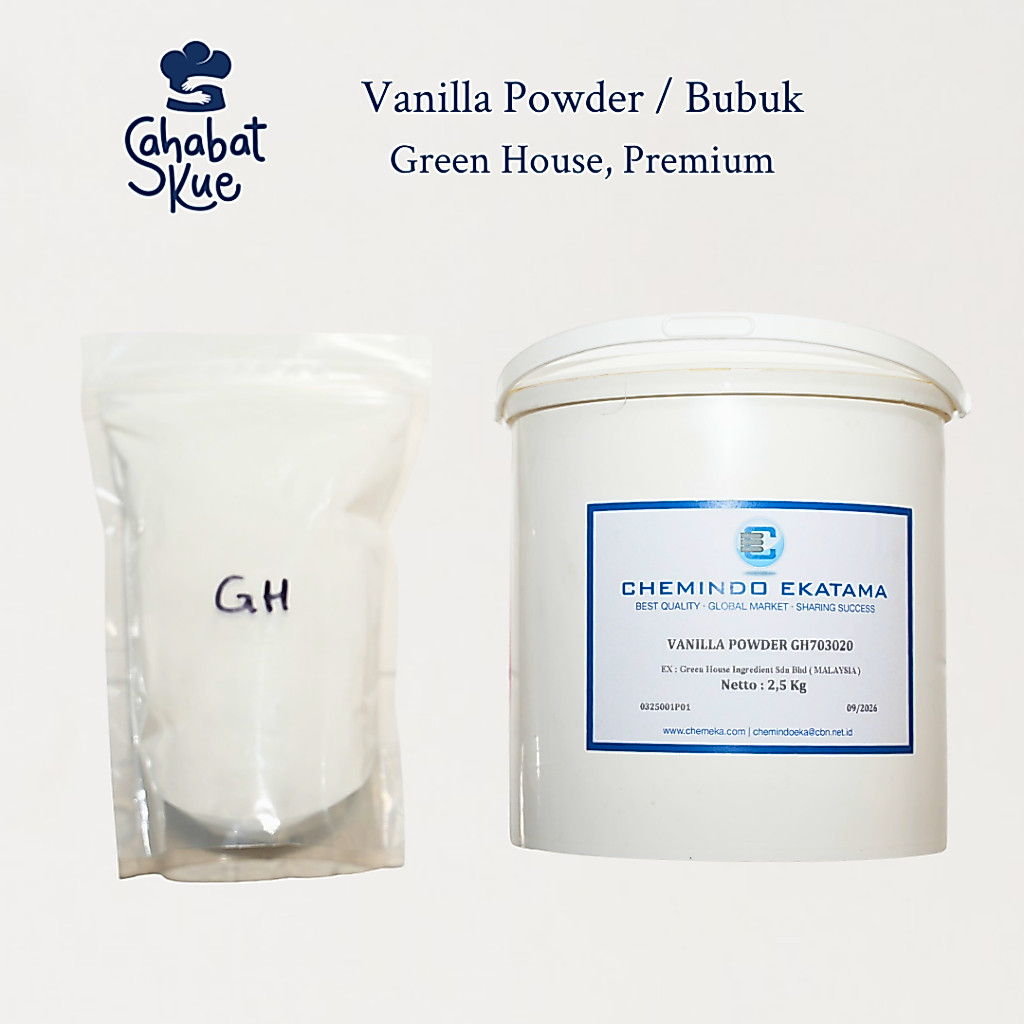 Vanilla Bubuk Green House 500gr/1kg – Vanila Powder GH Aroma Susu Premium