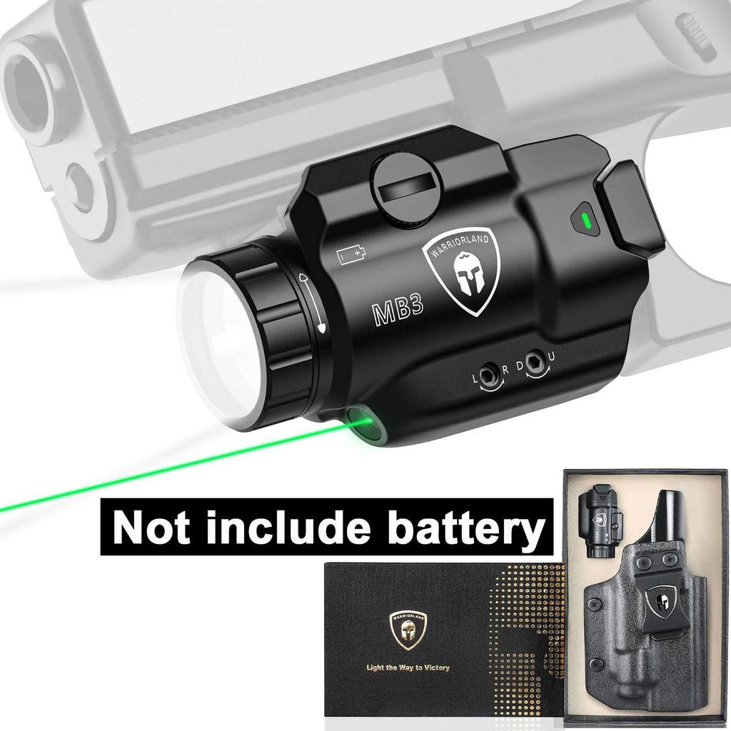 Fit Glock1719 Gen 35,Glock22233132 Gen 34,Glock19X4445,Not Provide Battery,Compact Mounted light,,Gr