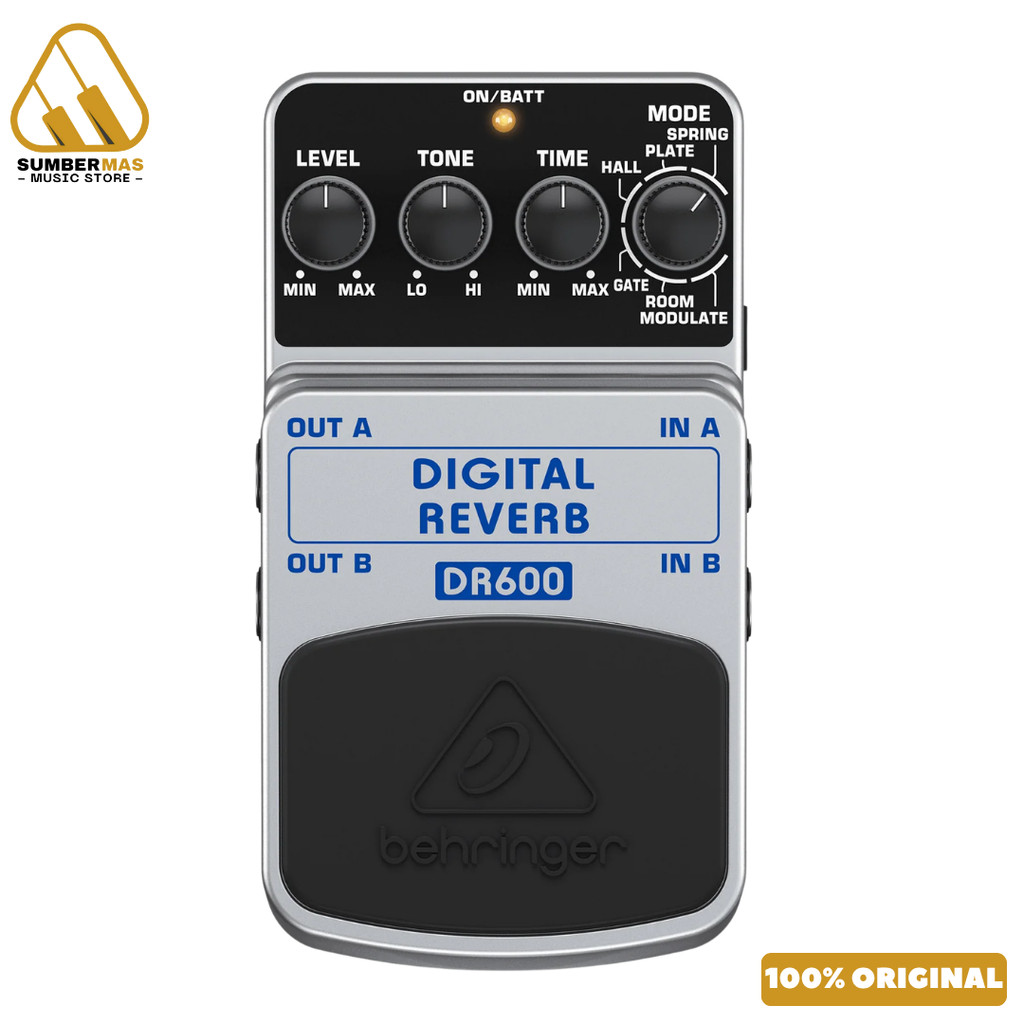 BEHRINGER DR600 Digital Stereo Reverb Pedal Effect | Efek Gitar
