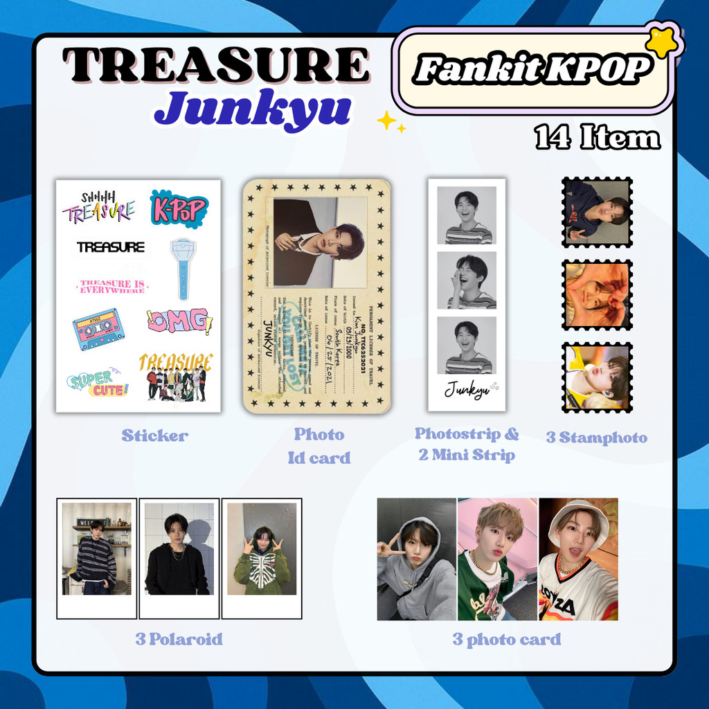 FANKIT KPOP TREASURE 13 Item | GIFT Box Kpop | Hampers TREASURE Kpop | FANKIT JUNKYU