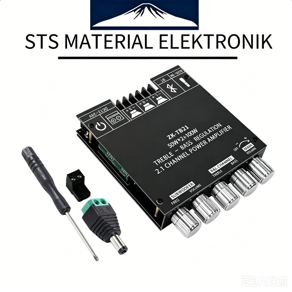 ZK-TB21 Mini amplifier with bluetooth 5.0 Subwoofer amplifier board 2.1 50Wx2 channel power audio