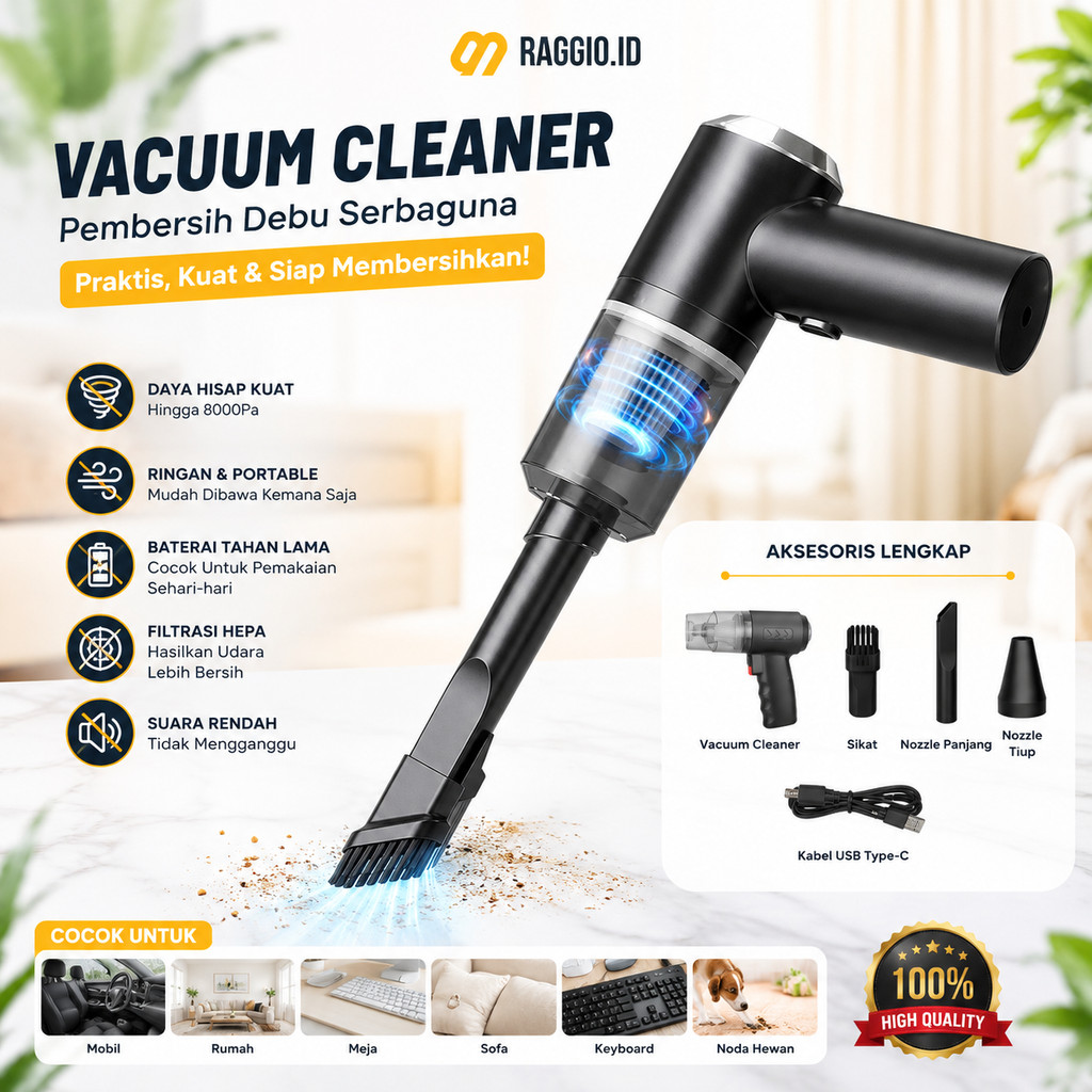 Vakum Portable Sedot Debu Mobil – Penyedot Debu Mini USB | Mudah & Efektif