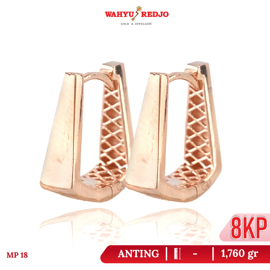 Anting-Anting Klep Emas 8KP Rosegold Wahyu Redjo AN-8KP-31832964-PMR