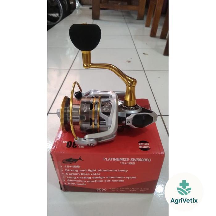 Reel Pancing G-Tech Platinumize SW 5000PG Power Handle Max Drag 30Kg