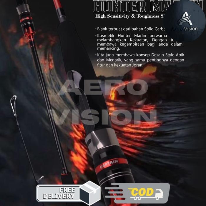 Joran Pancing Jig Hunter Marlin Classic Carbo Solid 189cm PE 0.8 - 1.5 PE 1 - 3 PE 2 - 4 - PE 0.8 - 