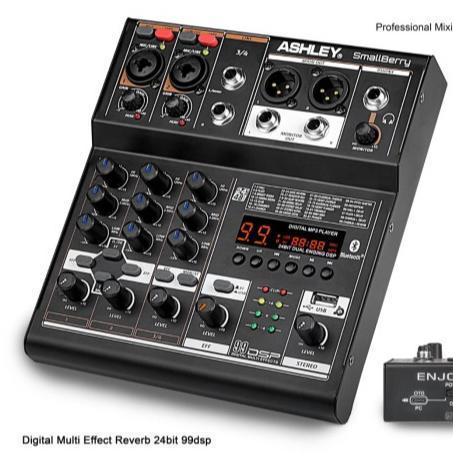 Ashley mixer 4 ch SMALLBERRY 4 channel 402 Efek Reverb Soundcard USB TERBAIK