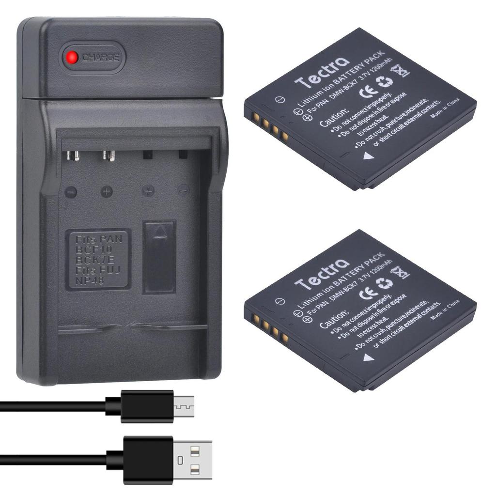 1200mAh DMW- BCK7E Rechargeable Battery/Charger for Panasonic Lumix DMC-FP5 DMC-FP7 DMC-FH2 DMC-FH5 
