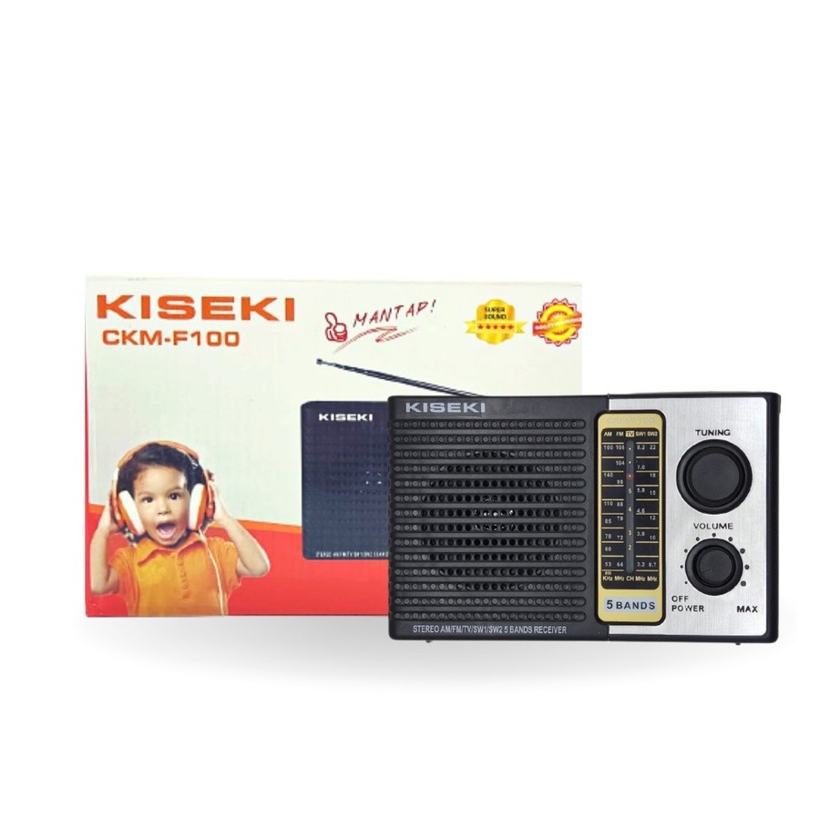 Radio Kiseki CKM-F100 Kiseki F100 Radio Portable International Jadul 3 Band Fm Am Sw Ac/Dc Radio Ant